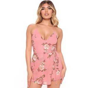 Fashion Nova Pink Floral Romper